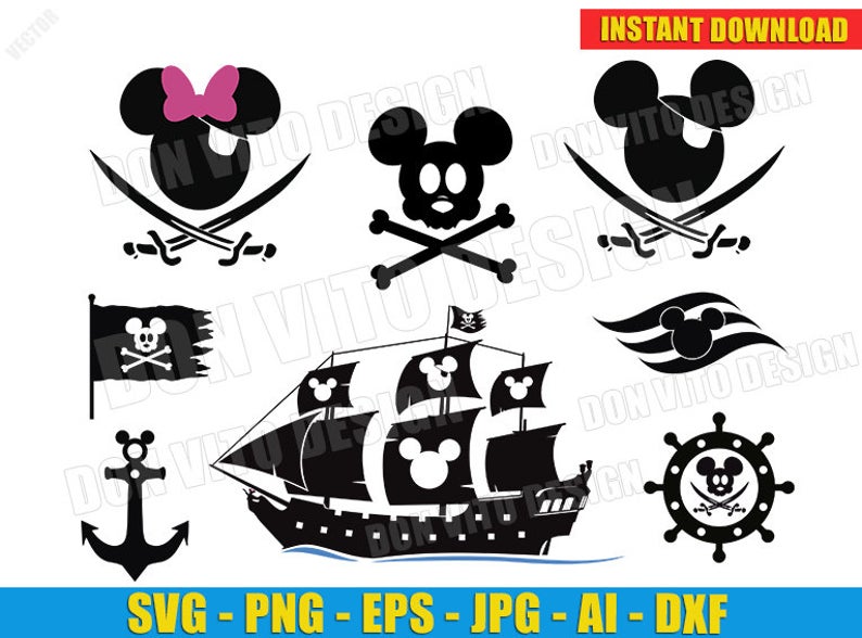 794x588 Pirate Mickey Mouse Dxf Png Disney Vector Clipart Cut Etsy
