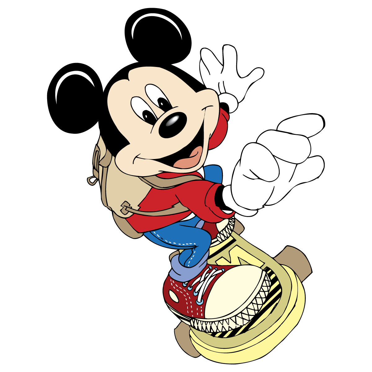 1200x1200 Mickey Mouse Skateboard Walt Disney Vector Graphic Clip Art Free