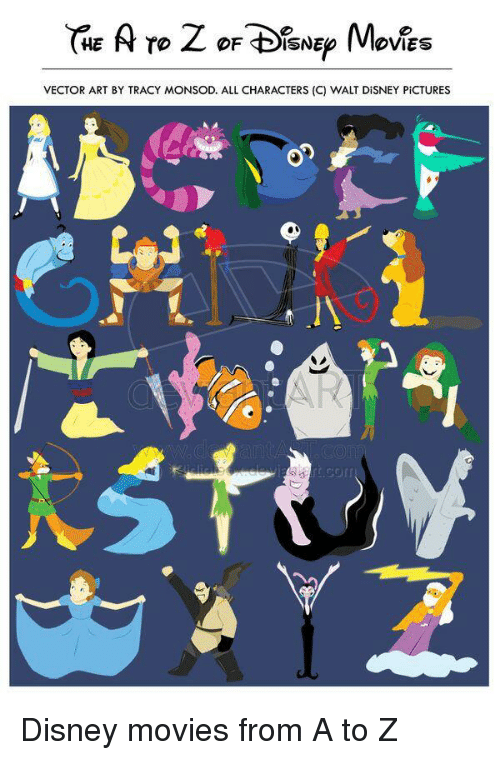 500x760 The A To Z Efdisnep Movies Vector Art