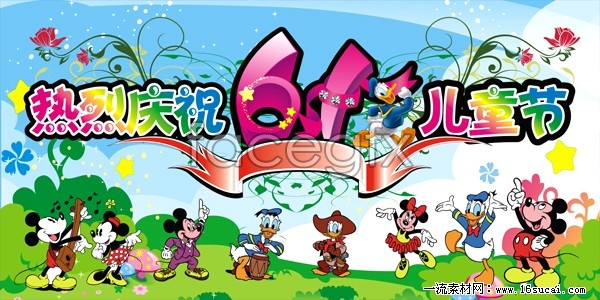 600x300 Walt Disney International Children ' S Day Poster Design Vector