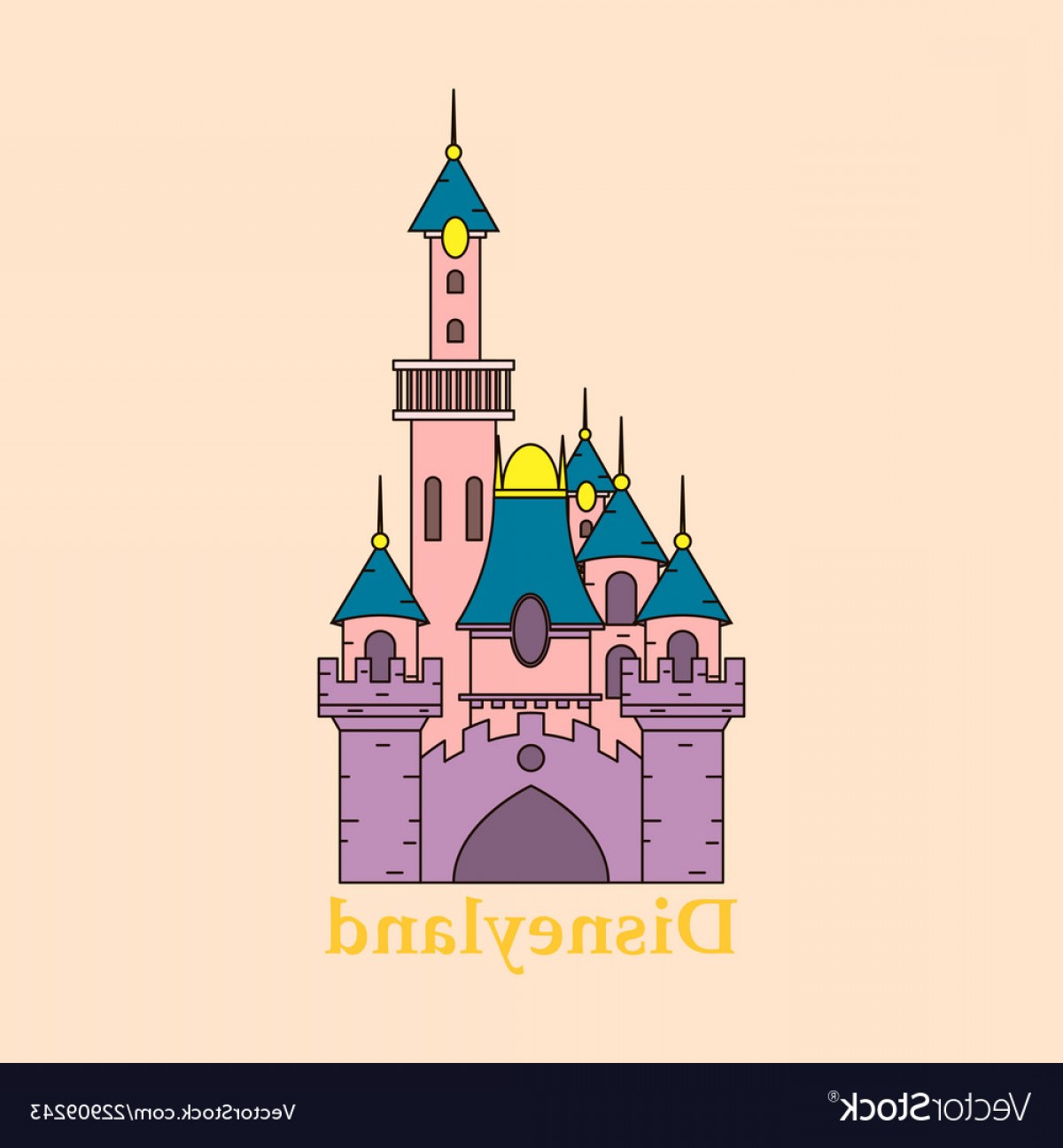 Logo Or Label Disneyland Line Style Logotype Easy Vector Catchsplace 1200x1296 Logo Or Label Disneyland Line Style Logotype Easy Vector Catchsplace