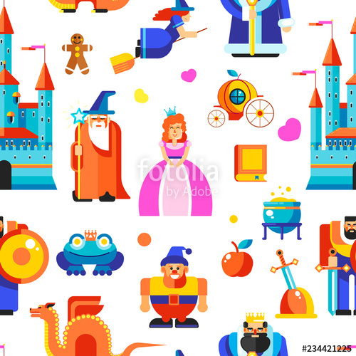 Disneyland Princess And Wizards, Castle Seamless Pattern Vector 500x500 Disneyland Princess And Wizards, Castle Seamless Pattern Vector