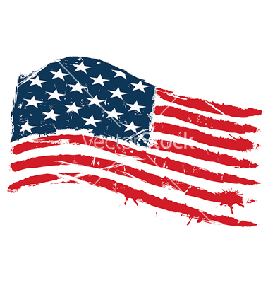 Distressed American Flag Vector