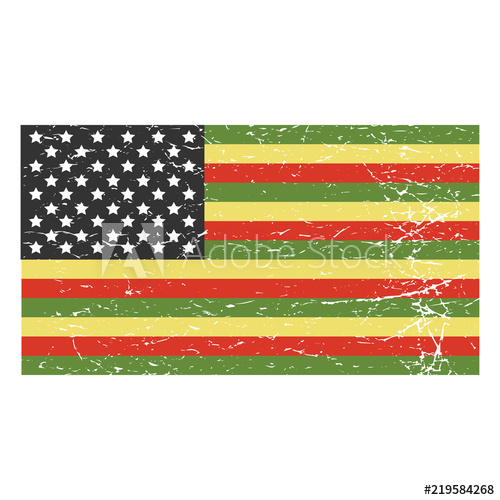 500x500 Vector Distressed Illustration For African American Community
