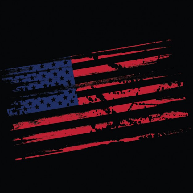 626x626 Grunge American Flag Vector Images