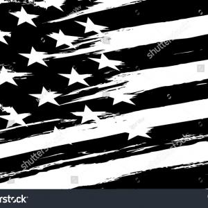 300x300 Hd Black And White Tattered American Flag Vector Design Soidergi
