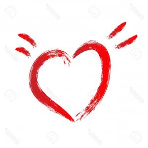 300x300 Heart From Brush Strokes Grunge Distressed Vector Hoodamathrun