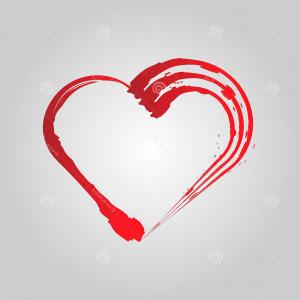 300x300 Photostock Vector Grunge Heart Red Heart Heart Shape Distressed
