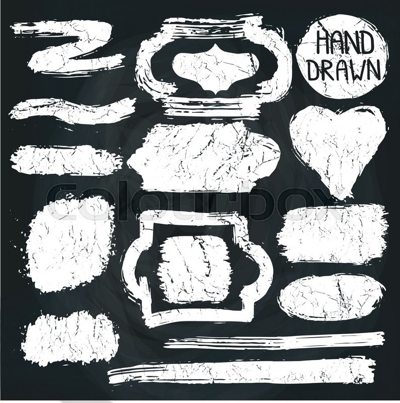 795x800 Vector Set Of Distressedtextured Stock Vector Colourbox