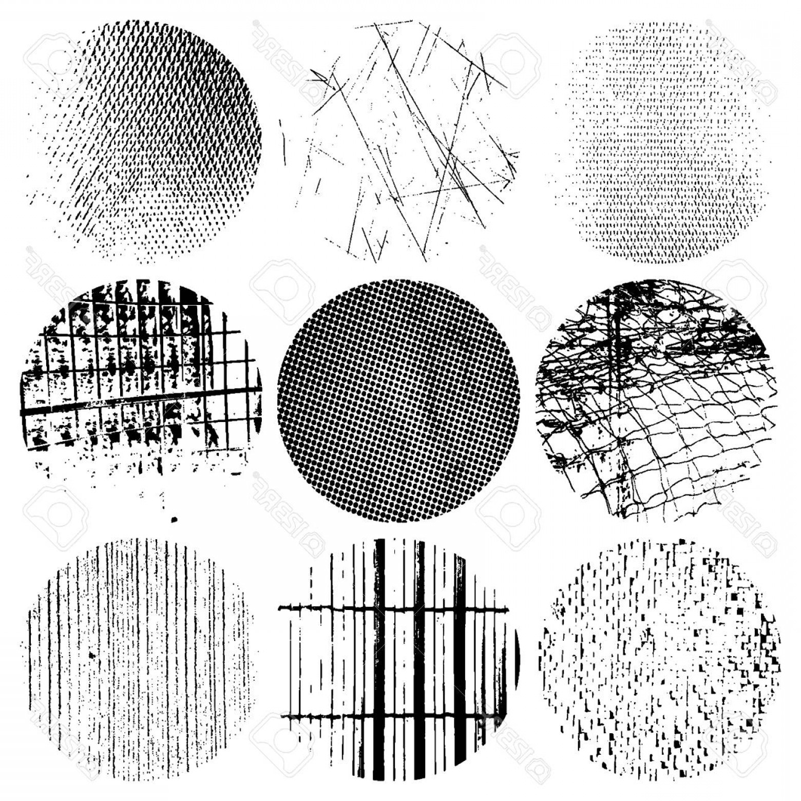 1560x1560 Photostock Vector Grunge Circle Post Stamp Mockups Set