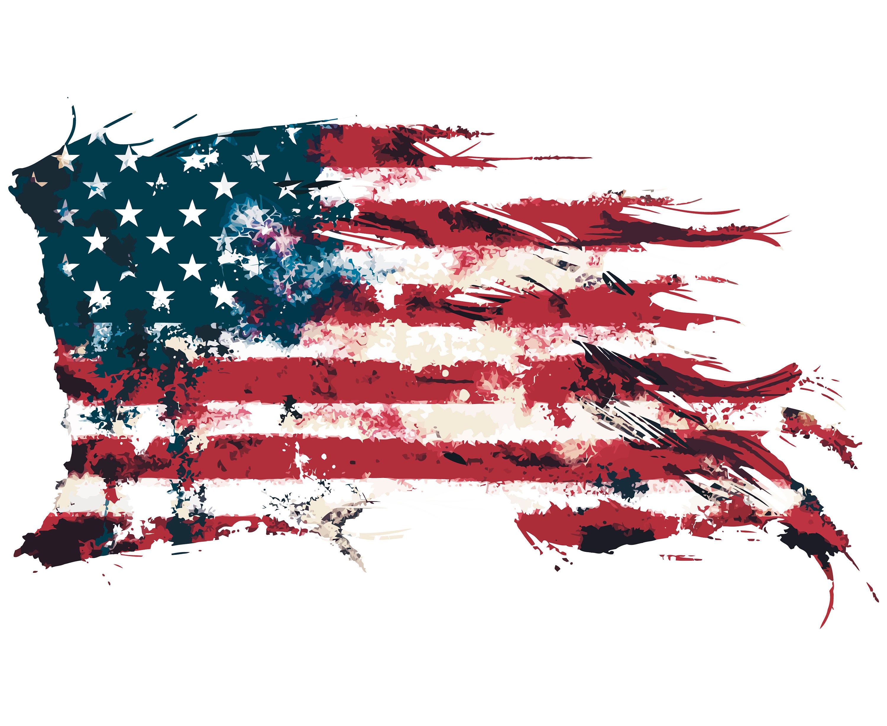Distressed Usa Flag Vector 6 
