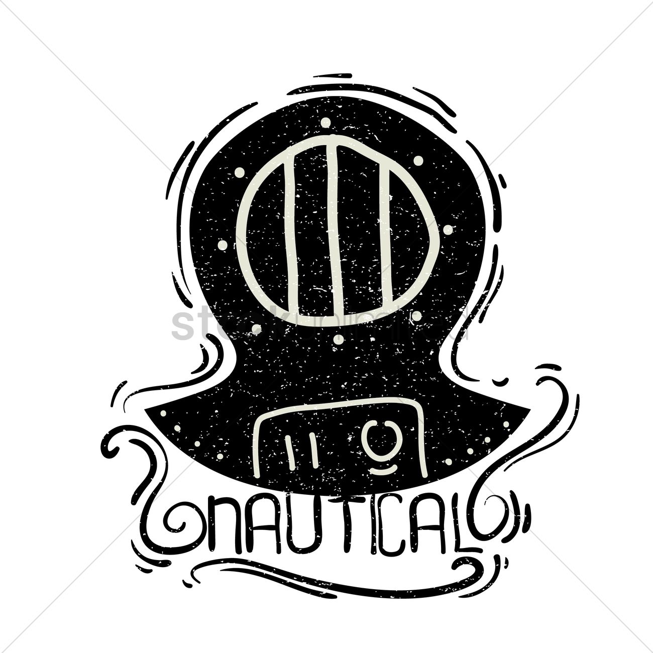 1300x1300 Diving Helmet Vector Image