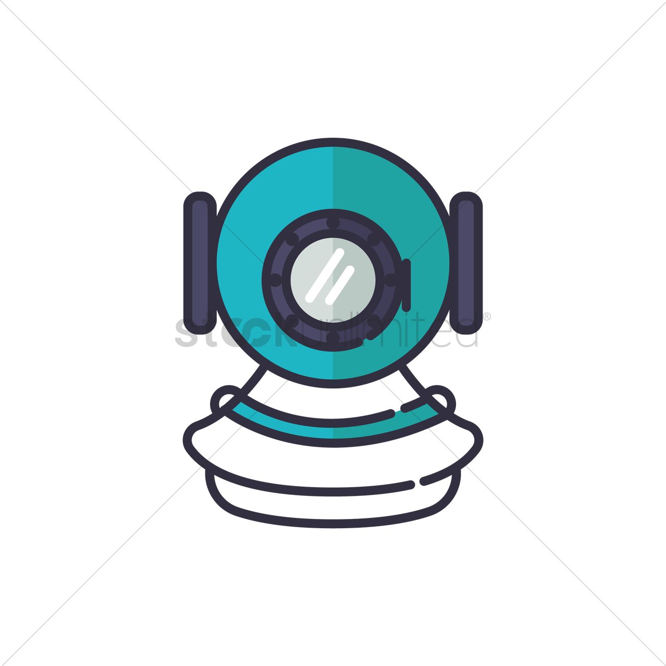 1300x1300 Diving Helmet Vector Image