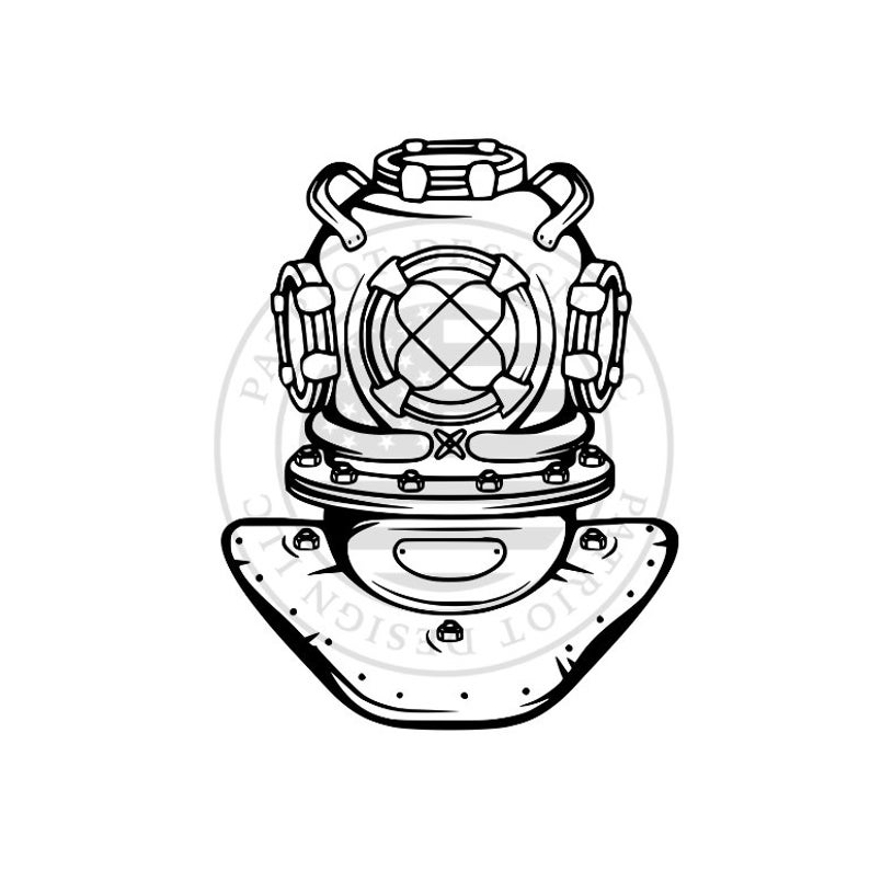 794x794 Divers Helmet Diver Helmet Instant Download Etsy