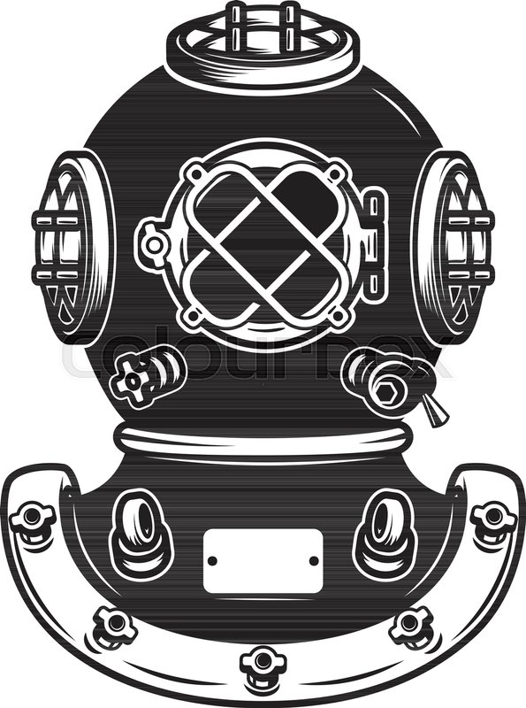 Diver Helmet Vector at Collection of Diver Helmet