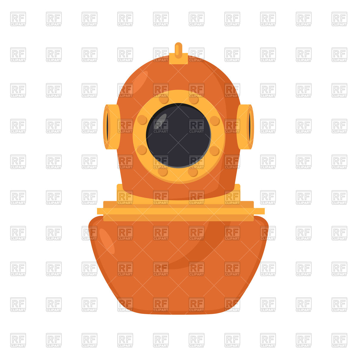 1200x1200 Vintage Diving Helmet Vector Image Of Signs, Symbols, Maps