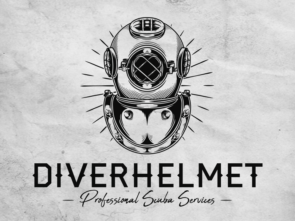 960x720 Diver Helmet Logo Template