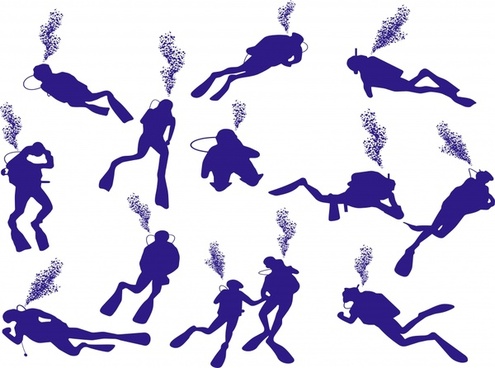 495x368 Diver Vector Free Vector Download