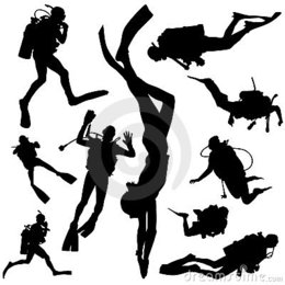 260x260 Download Scuba Diver Vector Clipart Underwater Diving Scuba Diving