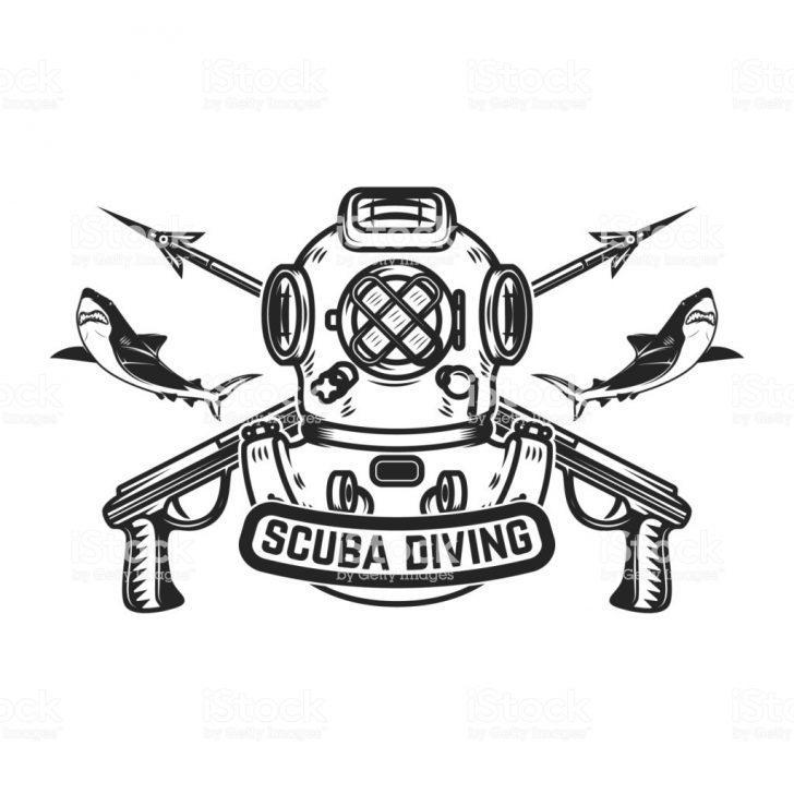 728x728 Free Scuba Diver Vector Drawing Diving Suit Selfie Books Line Head