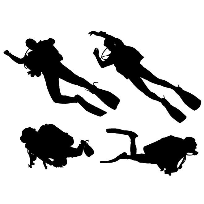 660x660 Divers Vector Silhouettes