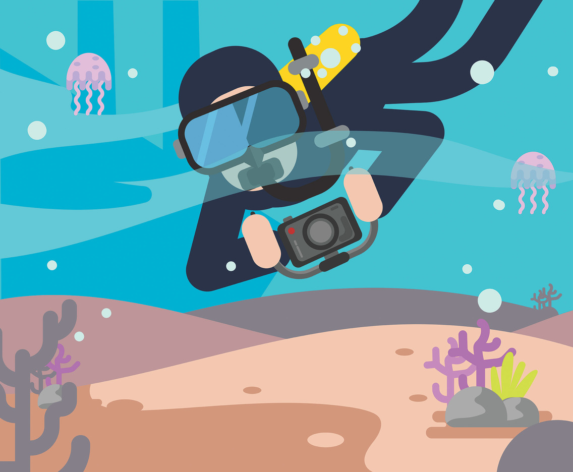 1136x936 Diver Icon Vector Vector Art Graphics