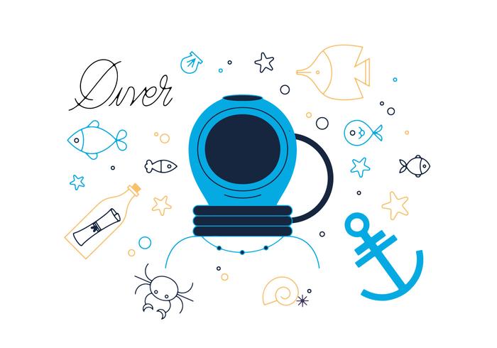 700x490 Diver Vector