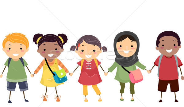 Stickman Kids School Diversity Vector Illustration Lenm 600x351 Stickman Kids School Diversity Vector Illustration Lenm