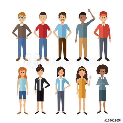 White Background With Full Body Group People Of The World 500x500 White Background With Full Body Group People Of The World