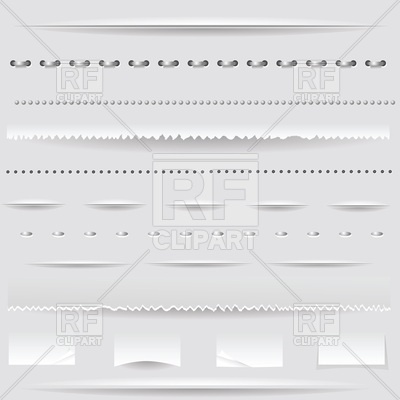 400x400 Set Of Divider Lines, Borders And Sutures Vector Image Of Design