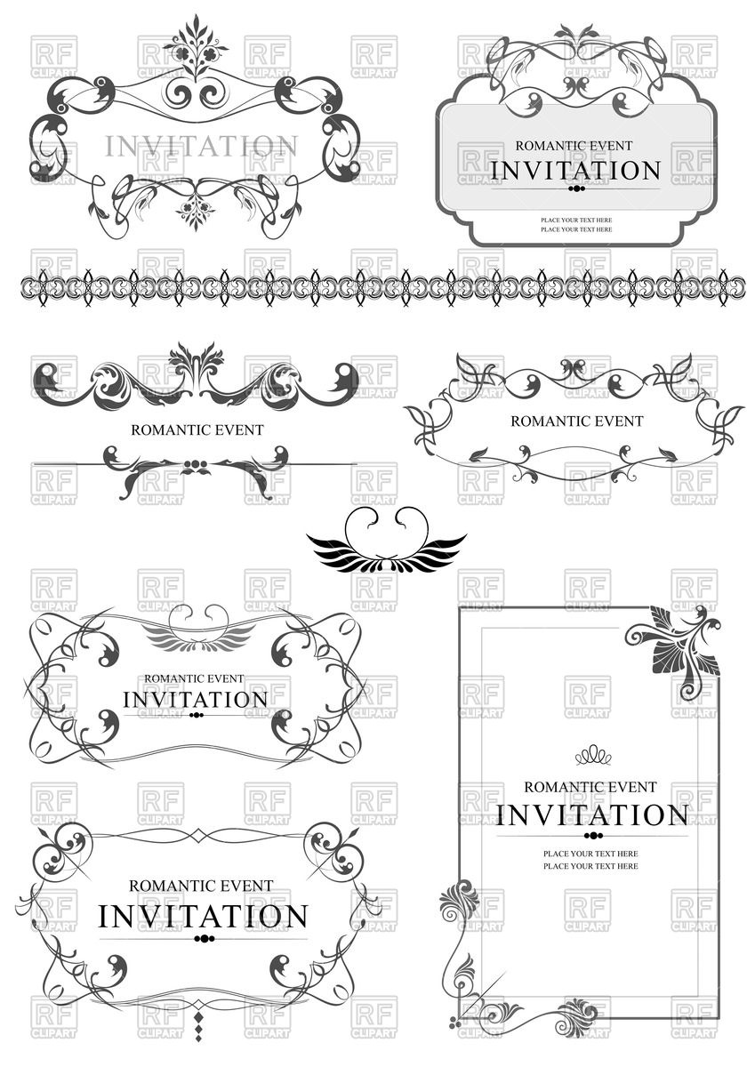 840x1200 Decorative Frames, Vignettes And Dividers Vector Image Of Borders