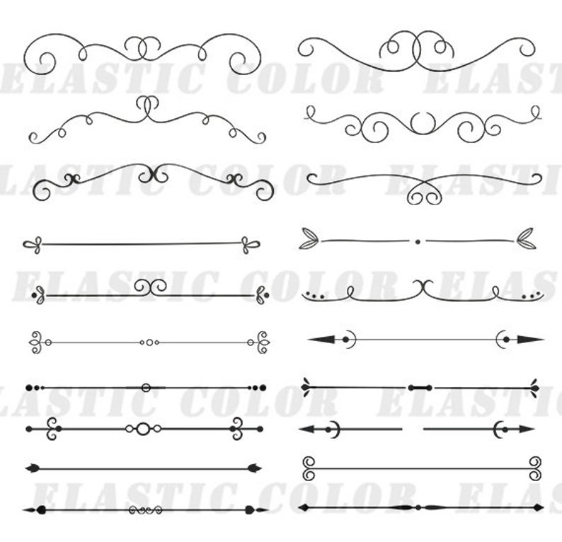 794x766 Divider Clipart Text Divider Vector Decoration Element Etsy