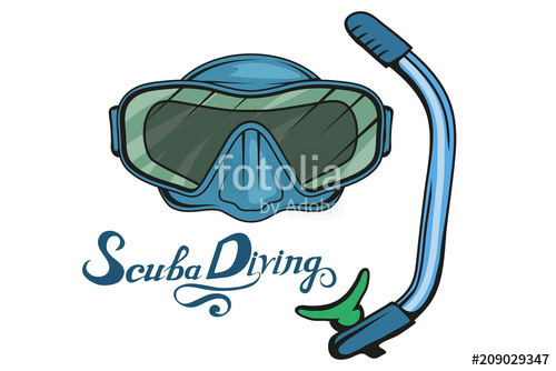 500x334 Diving Scuba Diving Logo Diver Mask Scuba Diving Helmet Vector