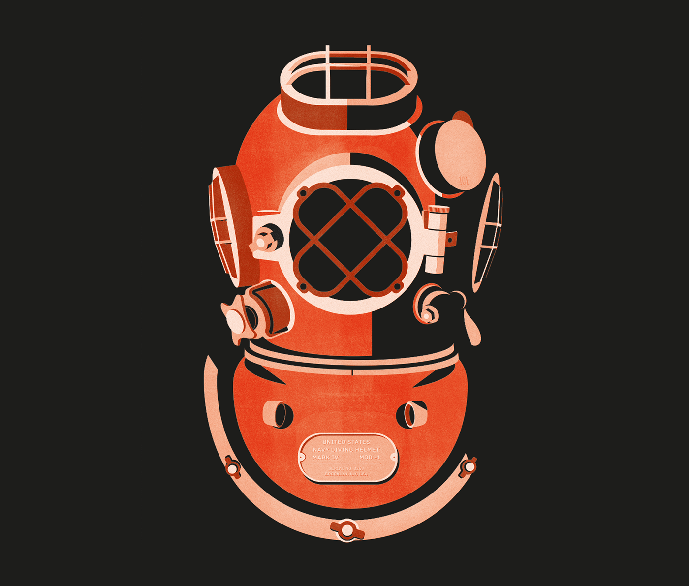 1400x1191 Old School Diving Helmet Vector On Behance