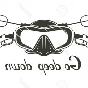 300x300 Scuba Diver On White Background Vector Catchsplace