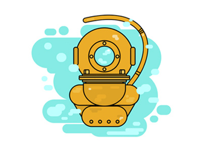 400x300 Vector Diving Helmet Flat