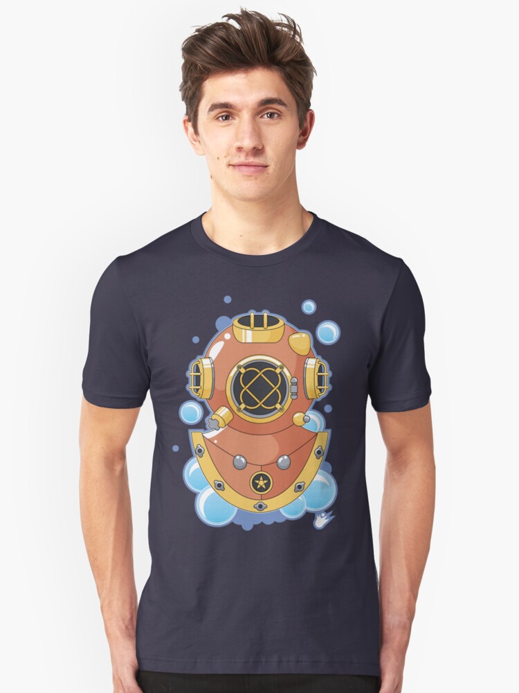 750x1000 Vector Diving Helmet T Shirt