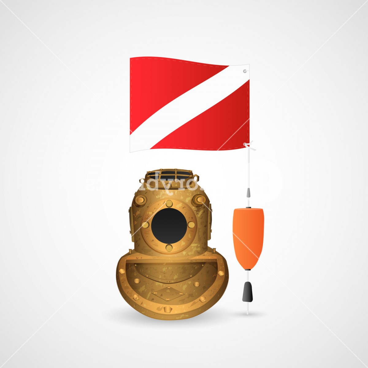 1200x1200 Dive Flag Vector Cultracing