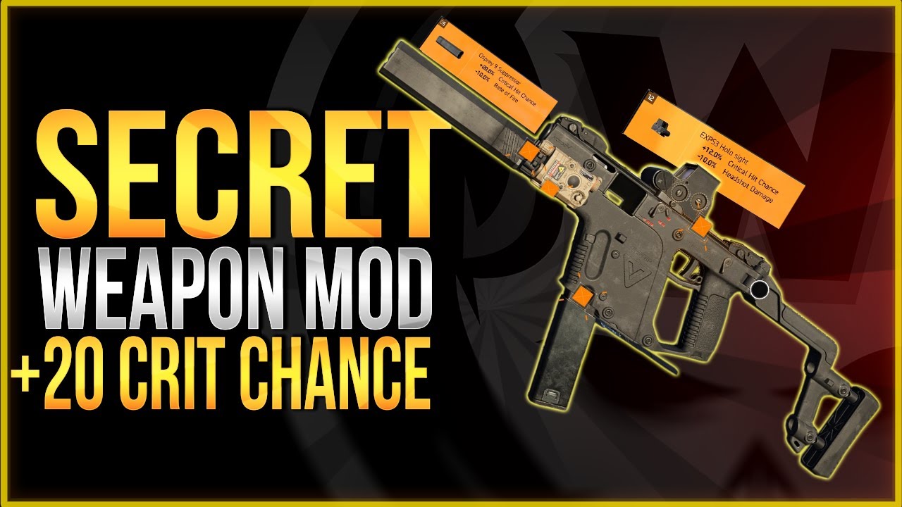 1280x720 The Division Secret Weapon Mod Crit Chance
