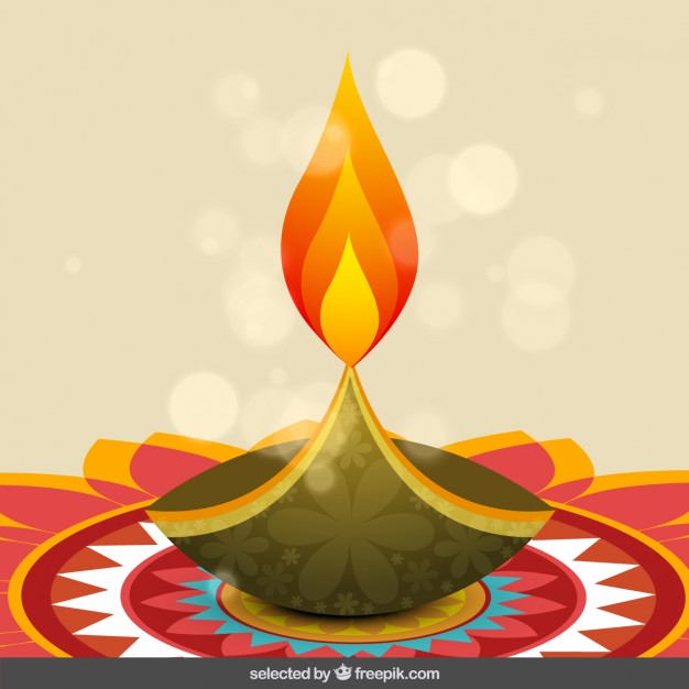626x626 Floral Diwali Background Vector Free Download