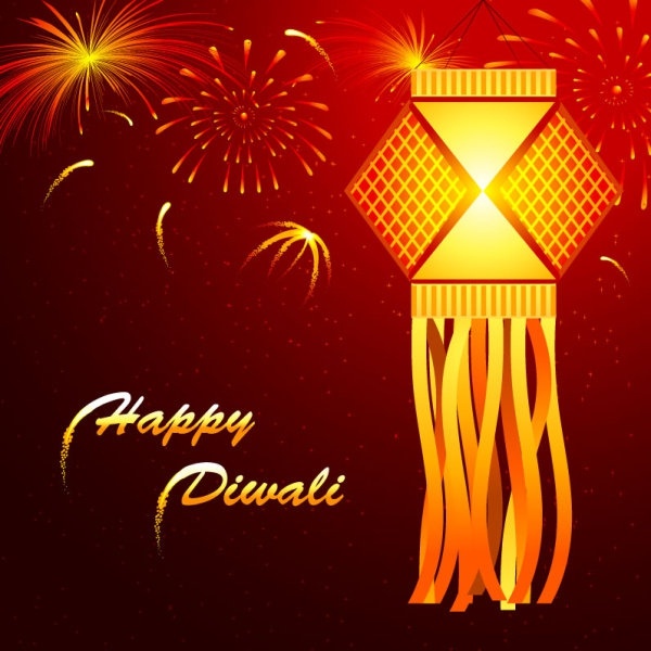600x600 Beautiful Diwali Cards Vector Free Vector In Encapsulated