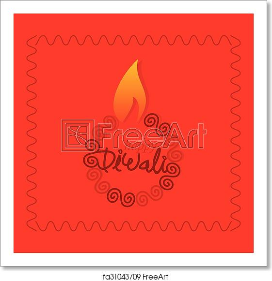 561x581 Free Art Print Of Diwali L Creative Diwali Greetings Concept