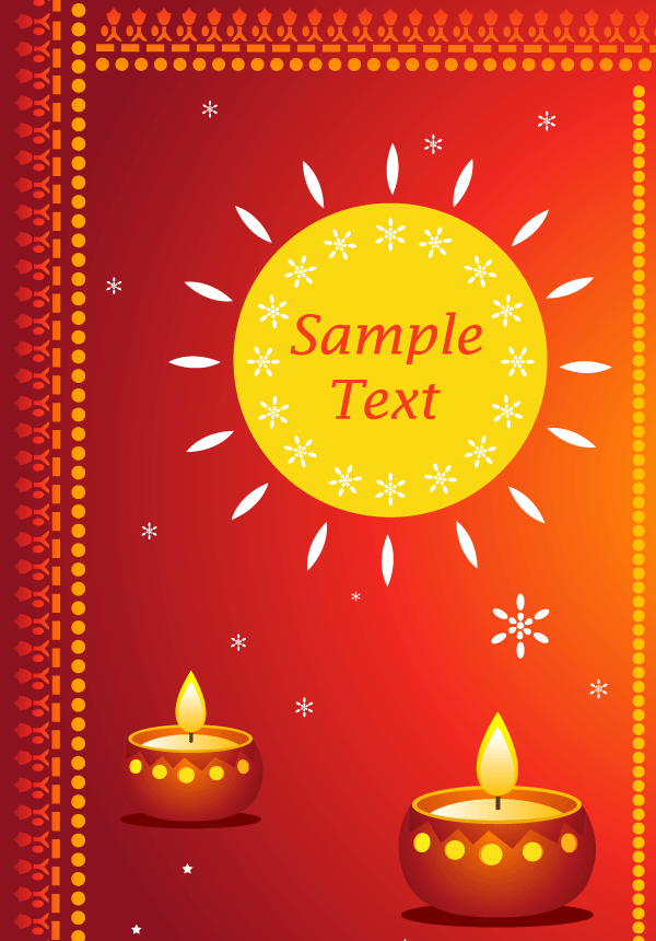 600x860 Happy Diwali Greeting Cards Vector Free