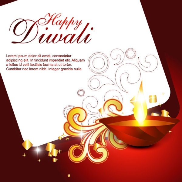 600x600 Beautiful Diwali Cards Vector Free Vector In Encapsulated