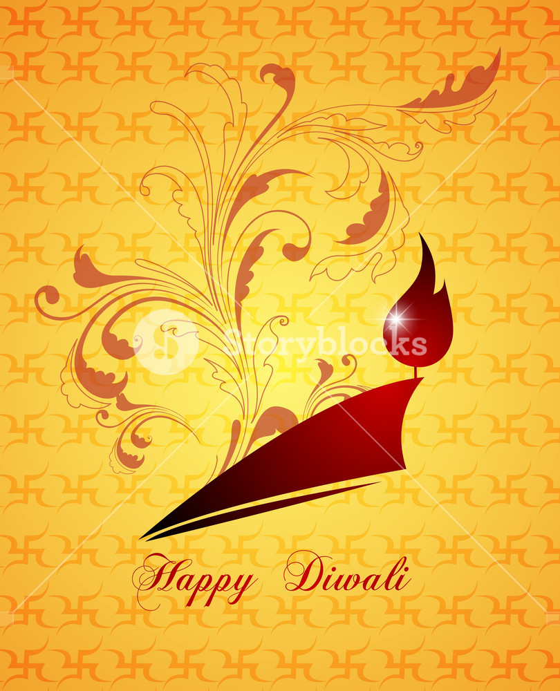 810x1000 Vector Diwali Greeting Card Royalty Free Stock Image