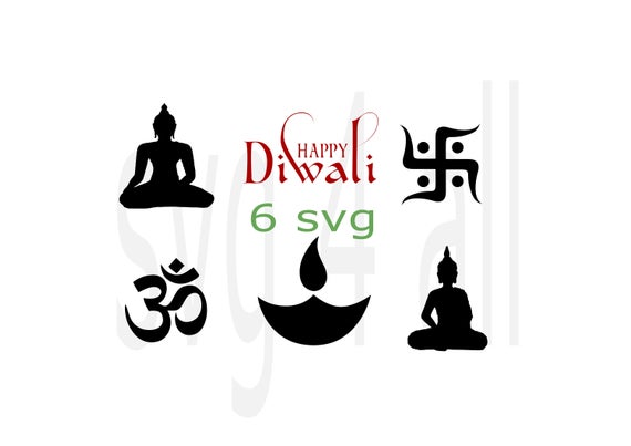 570x403 Diwali Vector Art Diwali Drawing Diwali Bundle Vector Happy Etsy