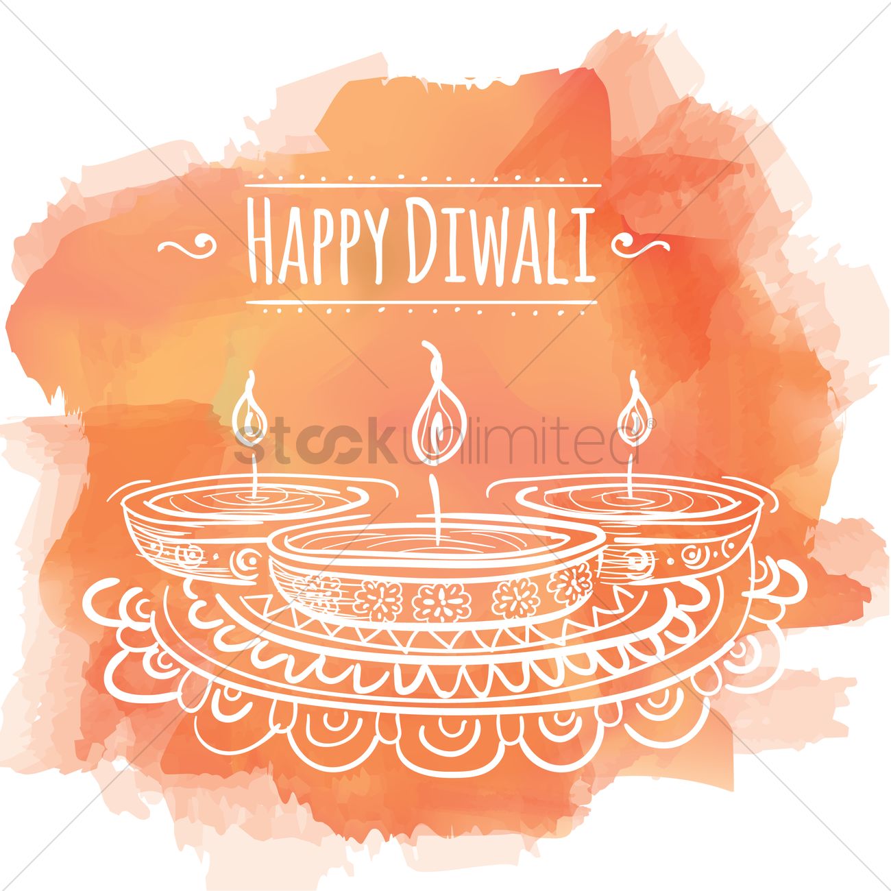 1300x1300 Happy Diwali Vector Image