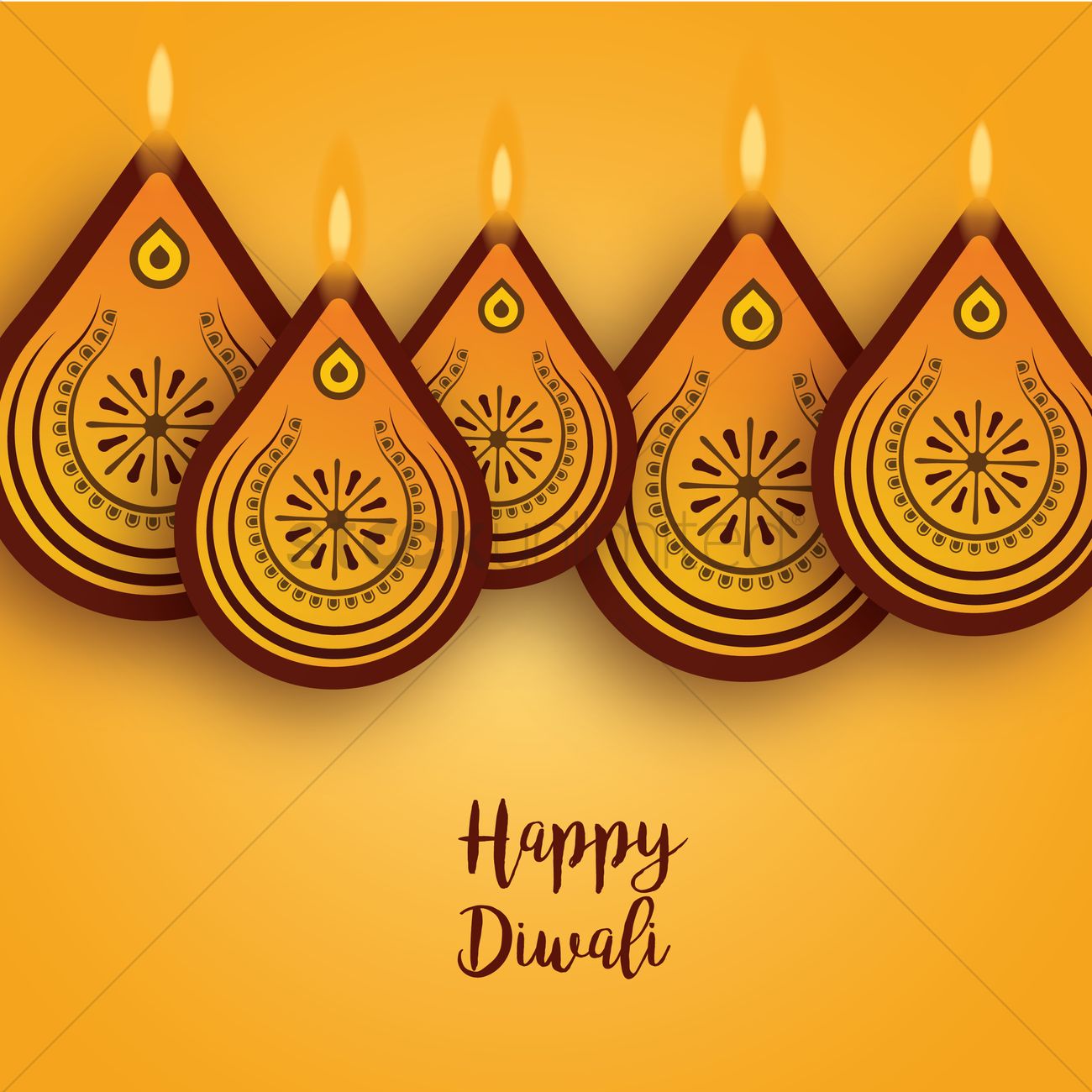 1300x1300 Happy Diwali Vector Image