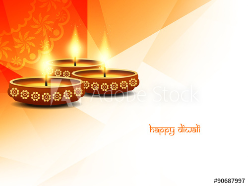 500x375 Religious Happy Diwali Vector Background Design