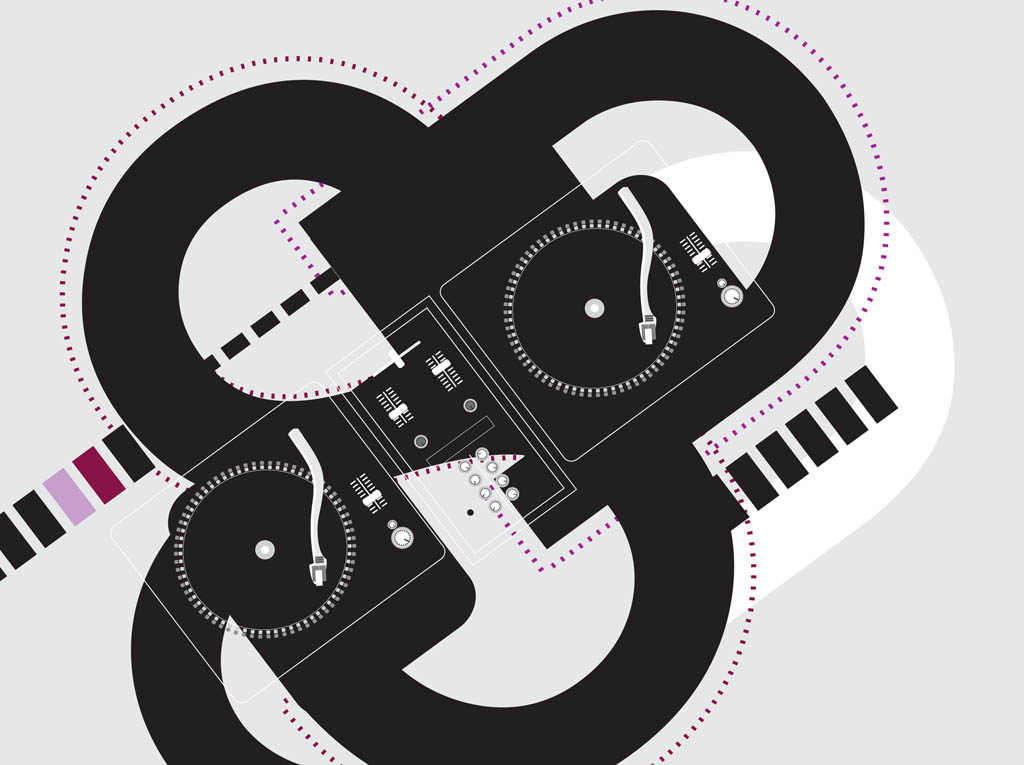 1024x765 Dj Deck Background Vector Art Graphics